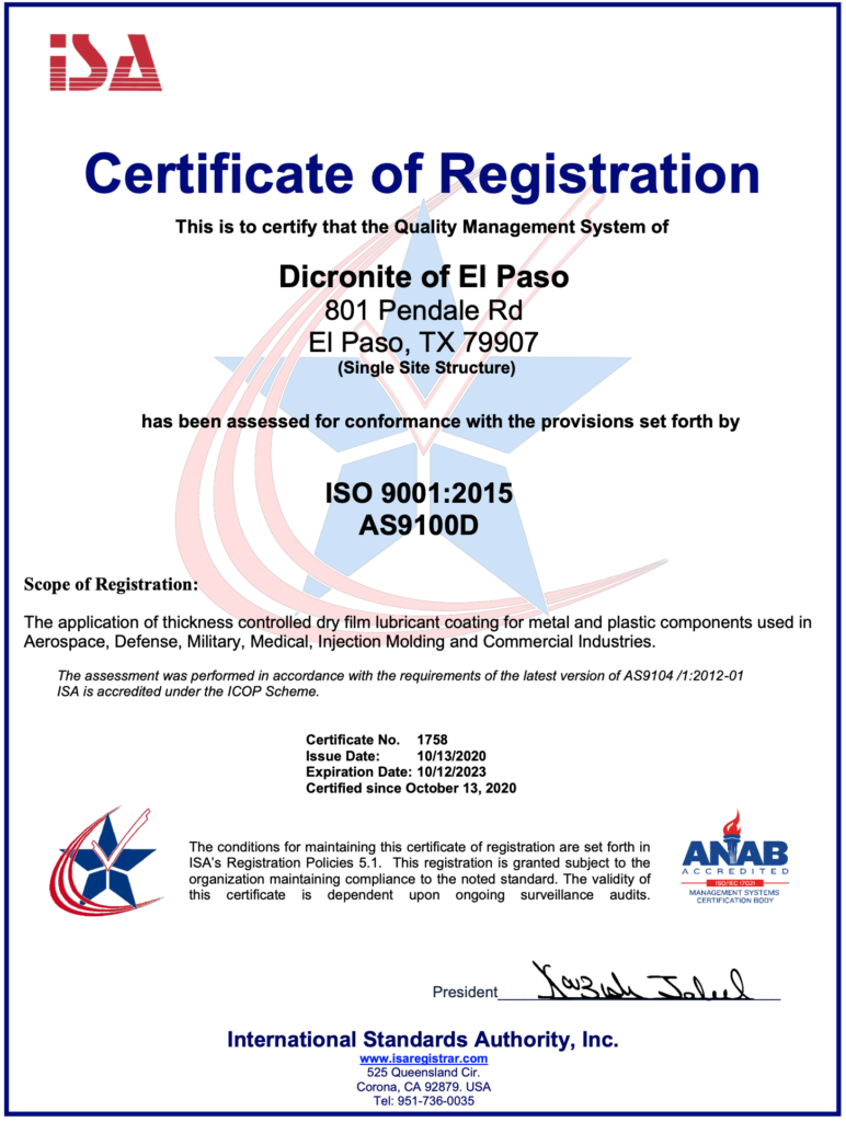 Certificate: ISO 9001:2015 and AS9100D